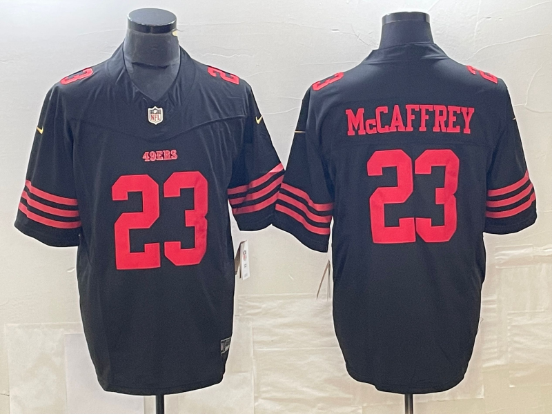 Men's San Francisco 49ers Christian McCaffrey #23 Black Jersey